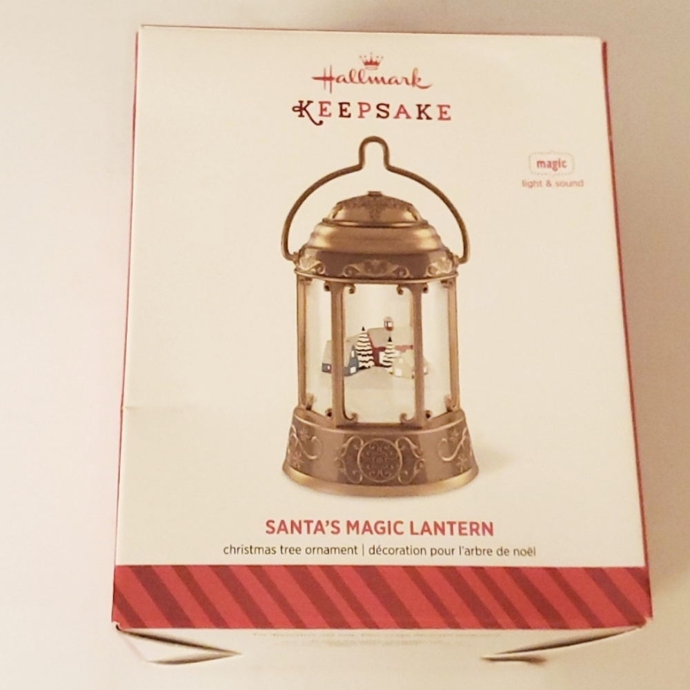 Hallmark Christmas Ornament 2014 SANTA'S MAGIC LANTERN Magic Light & Sound